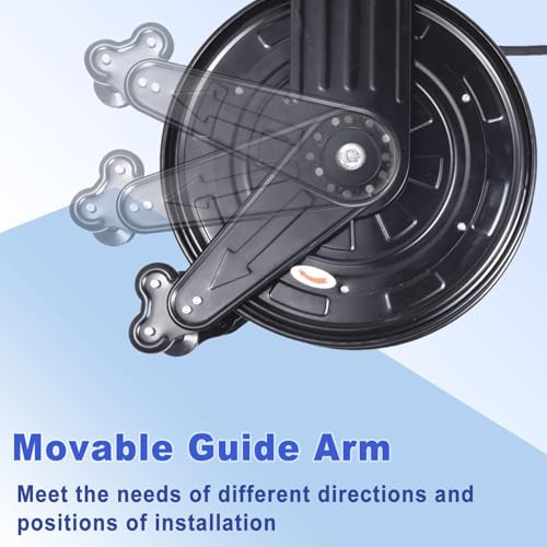 Automatic Retractable Pressure Washer Hose Reel with Locking Function and Wall Bracket for Effortless Water, Air, and Oil Cleaning - Image 4