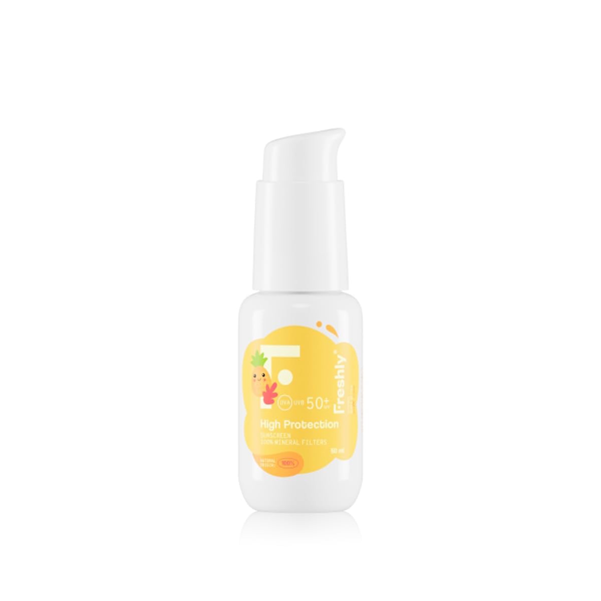 Freshly Cosmetics | Kids Protection Sunscreen | Protezione Solare Bambini SPF 50+ | 100 ml | Crema Solare Naturale con Filtri Minerali per Neonati e Bambini