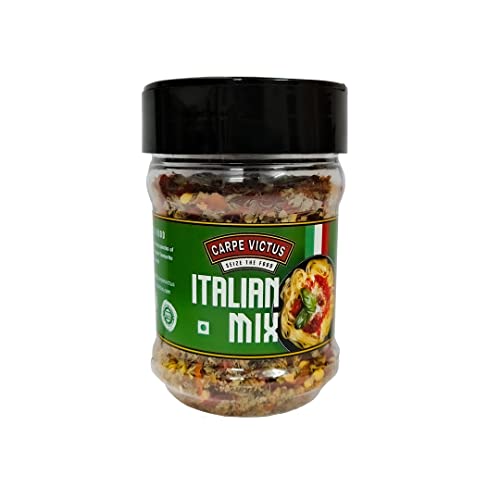 Image of Carpe Victus No Onion No Garlic Jain Italian Mix Seasoning for Italian Cuisine, Whole Herbs for Seasonings and Cooking, Mix for Toppings, Fine Quality Spice Mix for Pasta & Pizza, 80 grams
