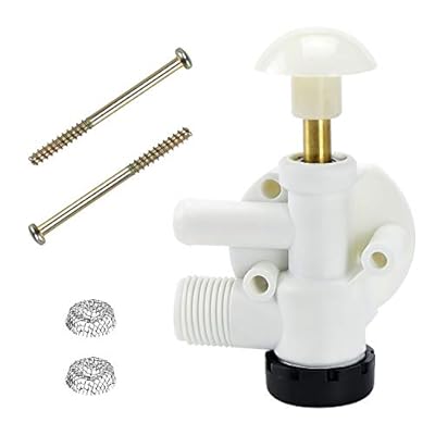 Funmit 385314349 RV Toilet Water Valve Kit Replacement for Pedal Flush Toilets for Camper, Trailer, Boat | Premium Performance in Prevention of Leakage | Increased Freeze Resistance