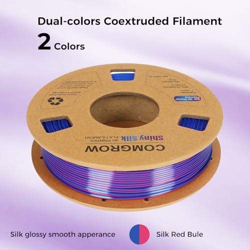 Image of Comgrow Silk Shiny Rainbow Multi-Color 3D Printer Filament, Comgrow 3D Printing Materials Silk PLA 1.75mm, 3D Printing Filament + /-0.02mm, 250g X 4 Spool