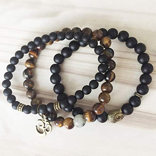 Young & Forever Gift D'vine Natural Gemstones Reiki Crystal Semi Precious Crystal Beads Combo Layered Bracelets for Men and Women - Image 4