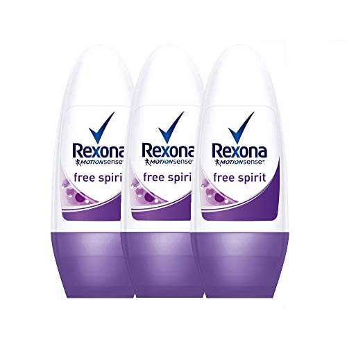 Rexona Women Deodorant Roll On ���N�\�i�����p�f�I�h�����g���[���I��50ml x 3 (Free Spirit �t���[�X�s���b�g)