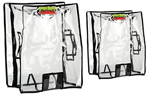 Image of MyViradi PVC Transparent Luggage Waterproof Cover Suitcase Cover for Aristocate, American Turister, Safari, VIP (Hard Luggage, 24+28 Combo of 2)