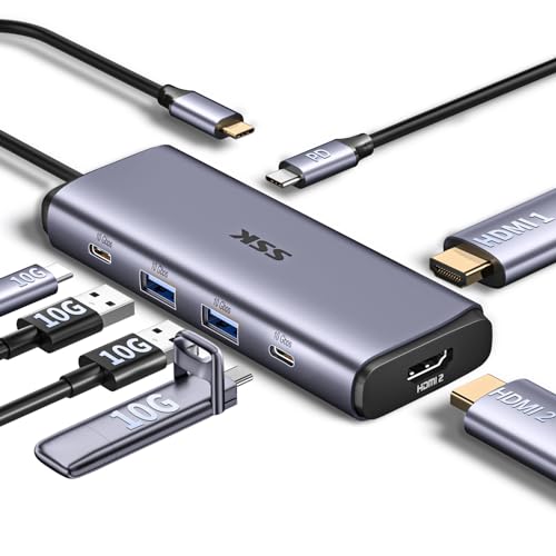 Hub USB C avec double HDMI 4K pour améliorer votre espace de télétravail sur iPhone 15