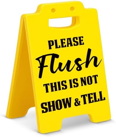 Please Flush This Is Not Show and Tell Sign, Funny Bathroom Decor Sign for Home Office Bathroom Restroom Toilet Decorations