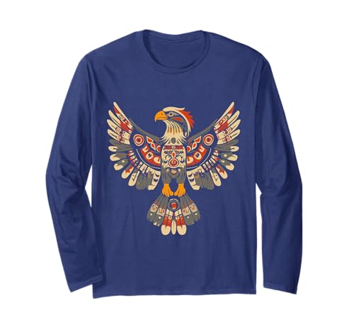 Native American Tribal Thunderbird Eagle Symbol Art Long Sleeve T-Shirt