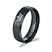 Stainless Steel Her King His Queen Ring His and Hers Couples Engagement Wedding Bands, Black