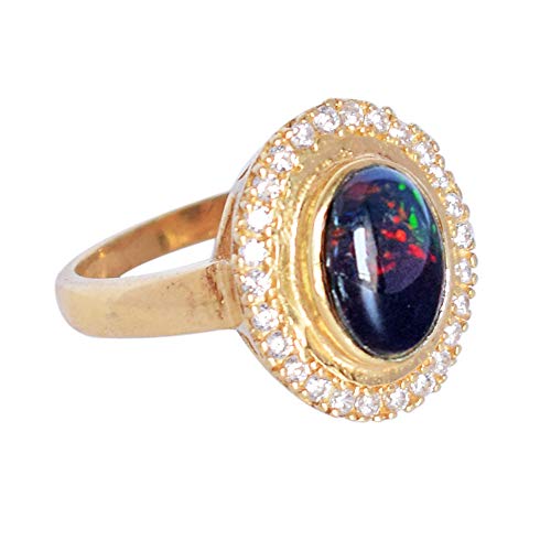 Bague cocktail opale noire pour illuminer vos soirées et réceptions élégantes
