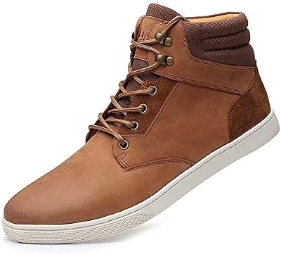 Arkbird Casual Sneaker Shoes – Lace‑up Leather Chukka Boots for Men, Brown, Size 12