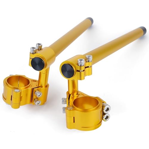Guidon de moto 22mm réhaussé et réglable CNC pour tubes 37-58mm