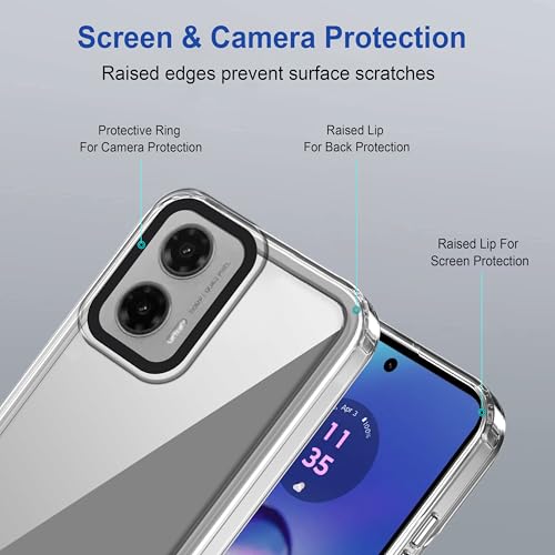 Image of Zapcase Back Case Cover for Moto G35 5G | Compatible for Moto G35 5G Back Cover | Case Cover with Camera Protection | (TPU + PC | Transparent)
