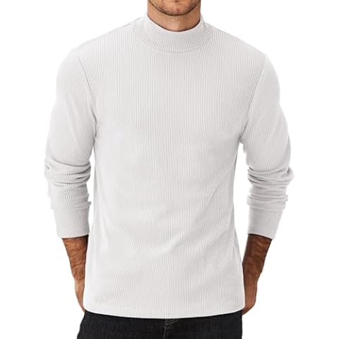 COOFANDY Men's Mock Turtleneck Jumper Cover