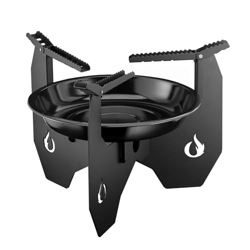 Onlyfire Dutch Oven Untergestell | Abnehmbar Gestell für Potjie, Kessel, Töpfe, Pfanne | Feuertopf Untersetzer | 45x45x30,5cm | Dickem Stahl | mit Tragetasche, Holzkohleplatte | Dutch Oven Zubehör