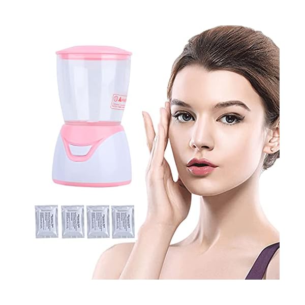 Gegong Face Mask Maker Machine with 32Pcs Collagen, Face Mask Machine, Facial Treatment, DIY Natural Fruit Vegetable Mask SPA Skin Care for Eye Chest Hand Neck Skin Care (Machine)