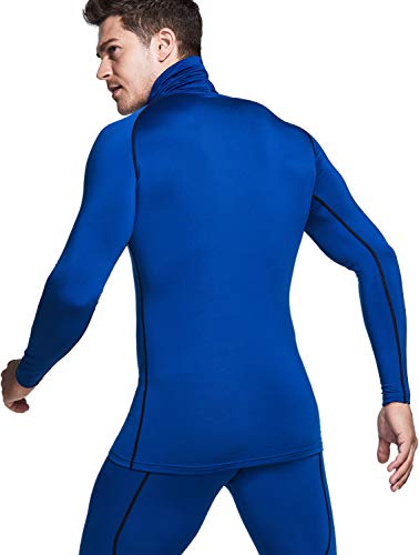 image for TSLA Men's Thermal Long Sleeve Compression Shirts, Mock/Turtleneck Win