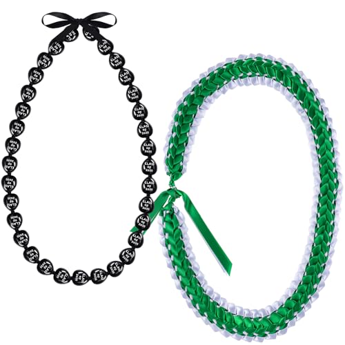 Leis de graduación de cinta y nueces de Kukui, recuerdos y regalos elegantes para la Clase de 2024