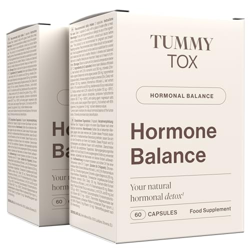 Chlorella, Jod, Vitamin B6, Rosmarin, Zitronenmelisse - 120 Kapseln für 60 Tage - Östrogen Tabletten, Hormon Balance Frauen - Gratis-E-Book - Hormone Balance Tummy Tox