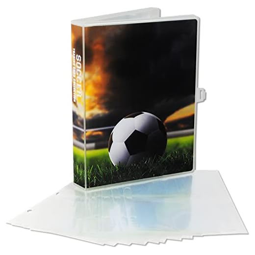 UniKeep Soccer Themed Mini Binder for Collectible Trading Cards - Holds up to 200 Cards