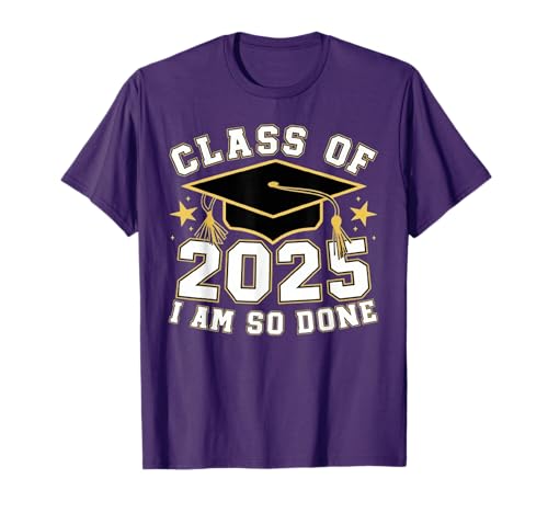 I'm Done With Class Of 2025 Graduation for Men Women Kids T-Shirt