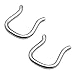 Jovivi 14Ga, 16Ga 316L Surgical Steel U-Shaped Septum Retainer Flared Ends, 2pc (Gauge=14g(1.6mm))