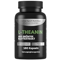 EXVital® L-Theanin, 180 vegane Kapseln, 400 mg L-Theanin pro Kapsel, aus Grüntee Blattextrakt, L-Theanine Aminosäure, vegan & ohne Zusätze, laborgeprüft
