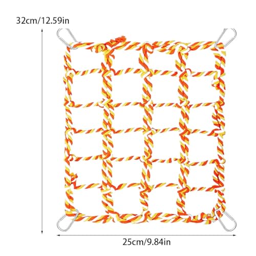 Hi.FANCY 2 pacotes/lote algodão natural escalada net pássaro brinquedo com ganchos de aço inoxidável
