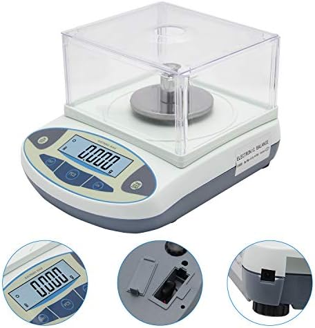 Bonvoisin 0.001g Electronic Analytical Balance High Precision Laboratory Lab Scale 1mg Precision Weighing Scale Scientific Scale Jewelry Scales Gold Kitchen Scale Balance with Windshield (500gx0.001g)