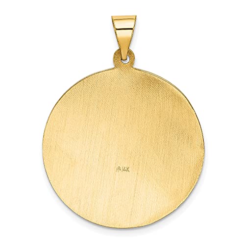 14k Yellow Gold Saint Florian Medal Necklace Charm Pendant Religious Patron St Fine Jewelry For Women Gifts For Her - Image 5