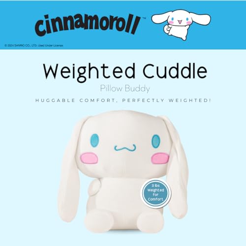 Image of Cinnamoroll Bedding Super Soft Plush Calming 3Lb Weighted Cuddle Pillow Buddy, Comfort Pillow, (Officially Licensed Product) by Franco Calm