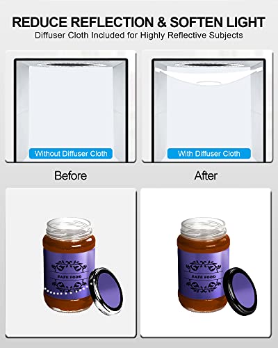 Puluz Mini Photo Studio Light Box, Photo Shooting Tent Kit, Portable Folding Photography Light Tent Kit With Cri >95 96Pcs Led Light + 6 Kinds Double- Sided Color Backgrounds For Small Size Products #TOP3