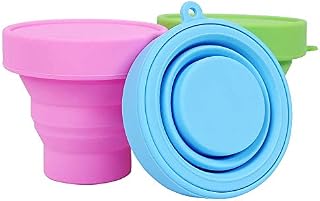 YOFAN 3 Pack Colorful Collapsible Cup Foldable Cup Travel Cup Camping Collapsable Cup