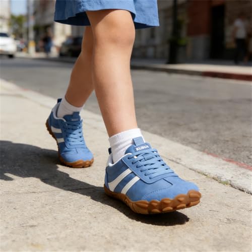 Image of KUBUA Kids Barefoot Shoes Boys Girls Wide Toe Box Zero Drop Sneakers | Breathable Lightweight, Reinforced Toe, Minimalist, Hiking, Tennis, Running, Walking, School, Toddler, Little Kid, Big Kid