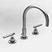 Newport Brass 990 East Linear Double Handle Widespread Lavatory Faucet with Meta, Biscuit