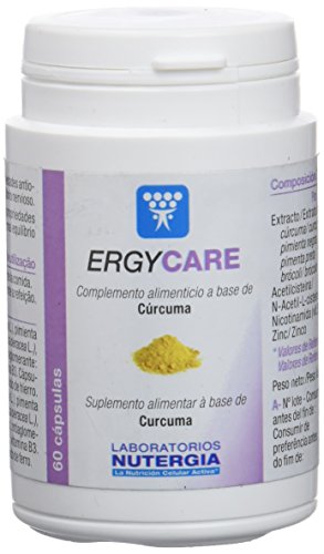 Ergycare 60 Cápsulas Complemento Alimenticio A Base De Cúrcuma.