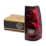 Taillight Tail Lamp Passenger Lens, Bulb and Wiring Harness Replacement for 04-07 Chevrolet Silverado Fleetside Pickup Truck 19169005
