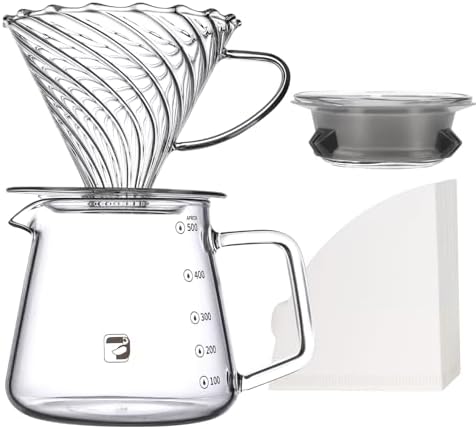 Conjunto Completo para Café V01 - Suporte 02 em Vidro + Coador de...