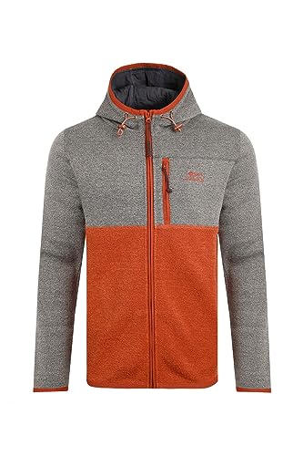 Weird Fish Darnaway Recycled Full Zip Soft Knit Hoodie Brick Red Size L