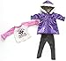 Jilibaba Vestiti della bambola per 46cm/18in Ragazza Bambola Cappotto Manica Lunga T-shirt Leggings Abiti Costume Accessorio 3pcs (B)