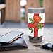 St George Heraldic Cross and Tudor Rose England Patriot Stainless Steel Insulated Tumbler