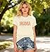 YHHR Mama Shirts Cool Mom Club Shirt for Women Mama Letter Print Graphic Tee Novetly Funny Short Sleeve Tops