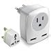 European Adapter, European Plug Adapter, International Power Adapter for Europe, Europe Travel Adapter Type C Plug Adapter with 2 USB Ports, for Germany, France, Italy, Greece, etc