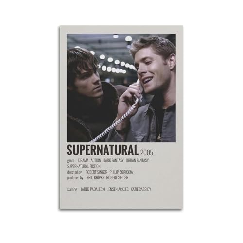 NUSLNG Póster de tela sobrenatural da série de televisão para decoração de parede, decoração moderna de quarto, póster de 30 x 45 cm, estilo sem moldura