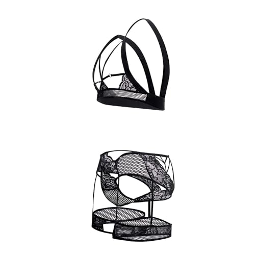 Image of MYZA Men's Power Net Garter Lingerie Set /Bra Panty Set