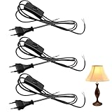 Pack de 3 câbles avec interrupteur et prise : Ce lot comprend 3 câbles noirs de 1,8 m, chacun équipé d’un interrupteur et d’une prise. Cable lampe de chevet idéal pour les lampes de table et autres appareils d’éclairage, avec une tension nominale de 230 V et une puissance maximale de 100 W.