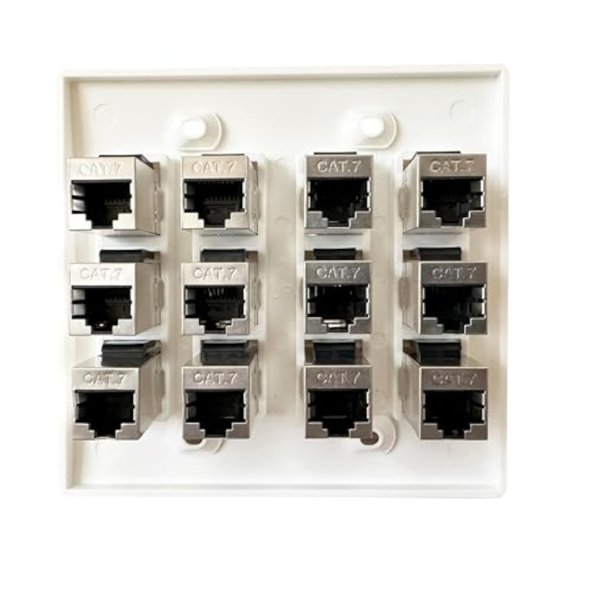 Cat7 RJ45 Ethernet Wall Plate, Female to Female