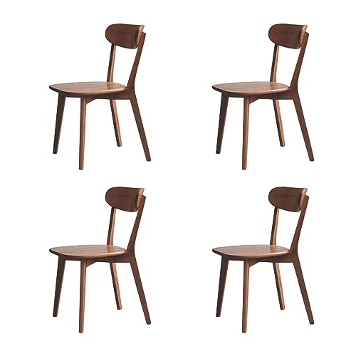 Wayshome Mid Century Oak Wood Dining Chairs Set of 4,