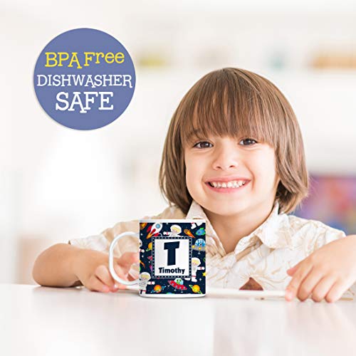 Taza infantil personalizada con diseño espacial miniatura 2