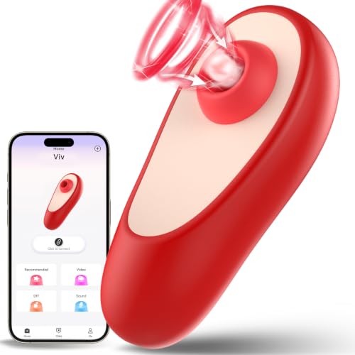 Image of Sucking Vibrator Sex Toys for Women - MOOLIGIRL Adult Sex Toy for Female Couples Men Mini Discreet Clitoral Vibrators for Clit Anal, 7 Modes Waterproof Nipple Sucker Vibrater Suction Chastity Devices