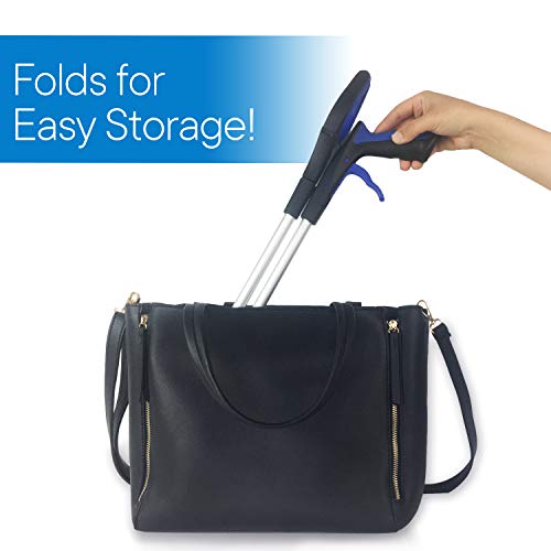 RMS 34 Inch Extra Long Reacher Grabber - Foldable Gripper and Reaching Tool with Rotating Jaw - Thumbnail 6